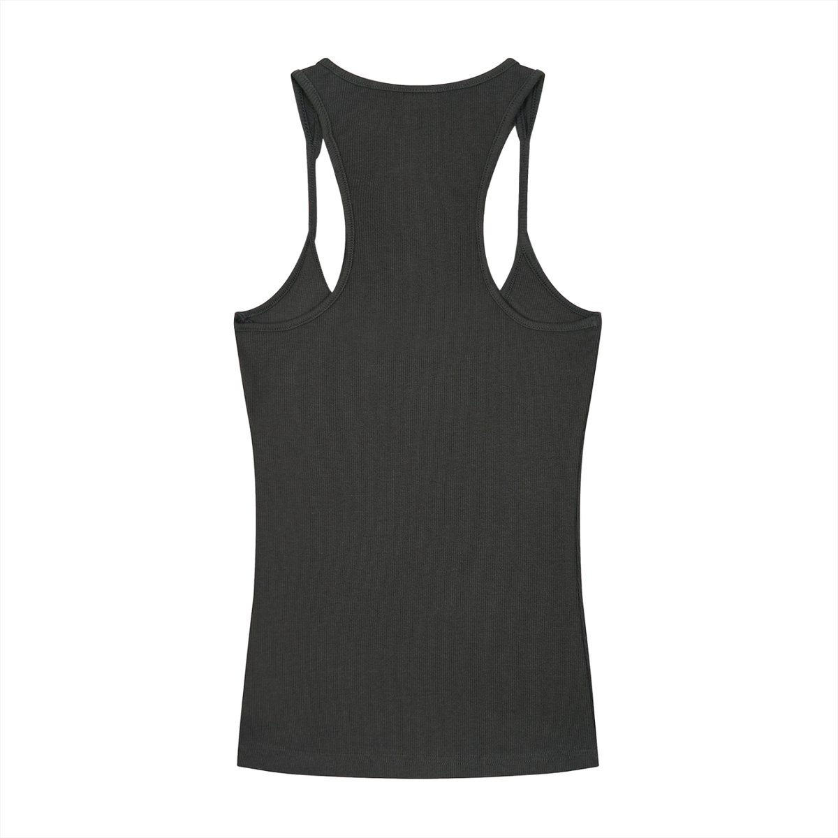 Ribbed Racerback Tank Top Womens - Front print only
