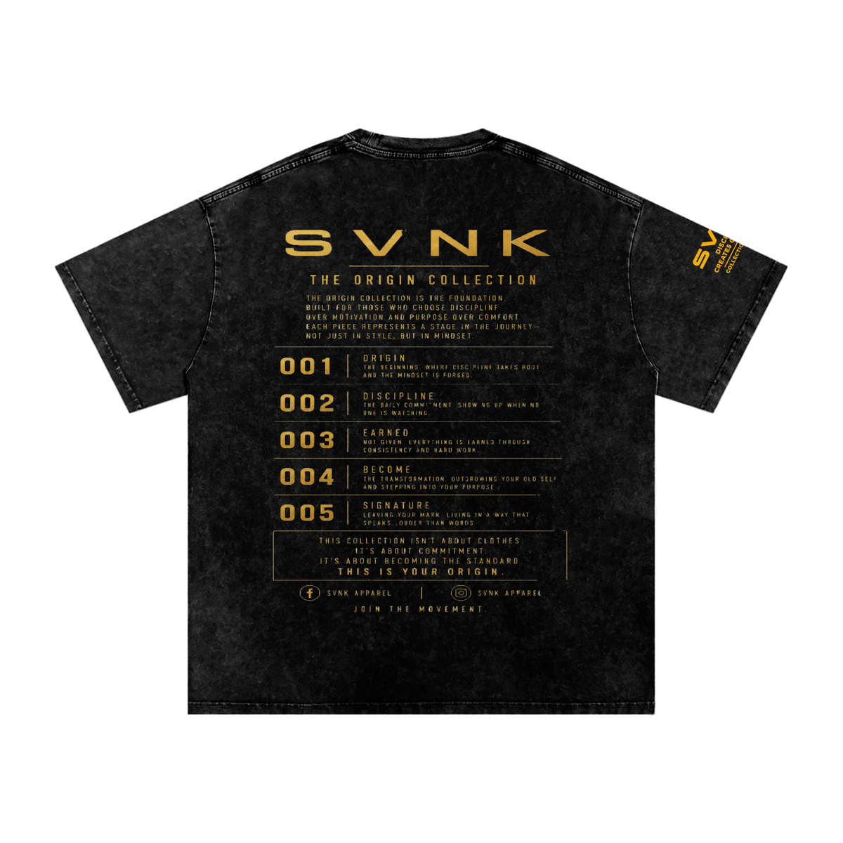 Origin Collection Snow Washed Oversized Cotton Tee
