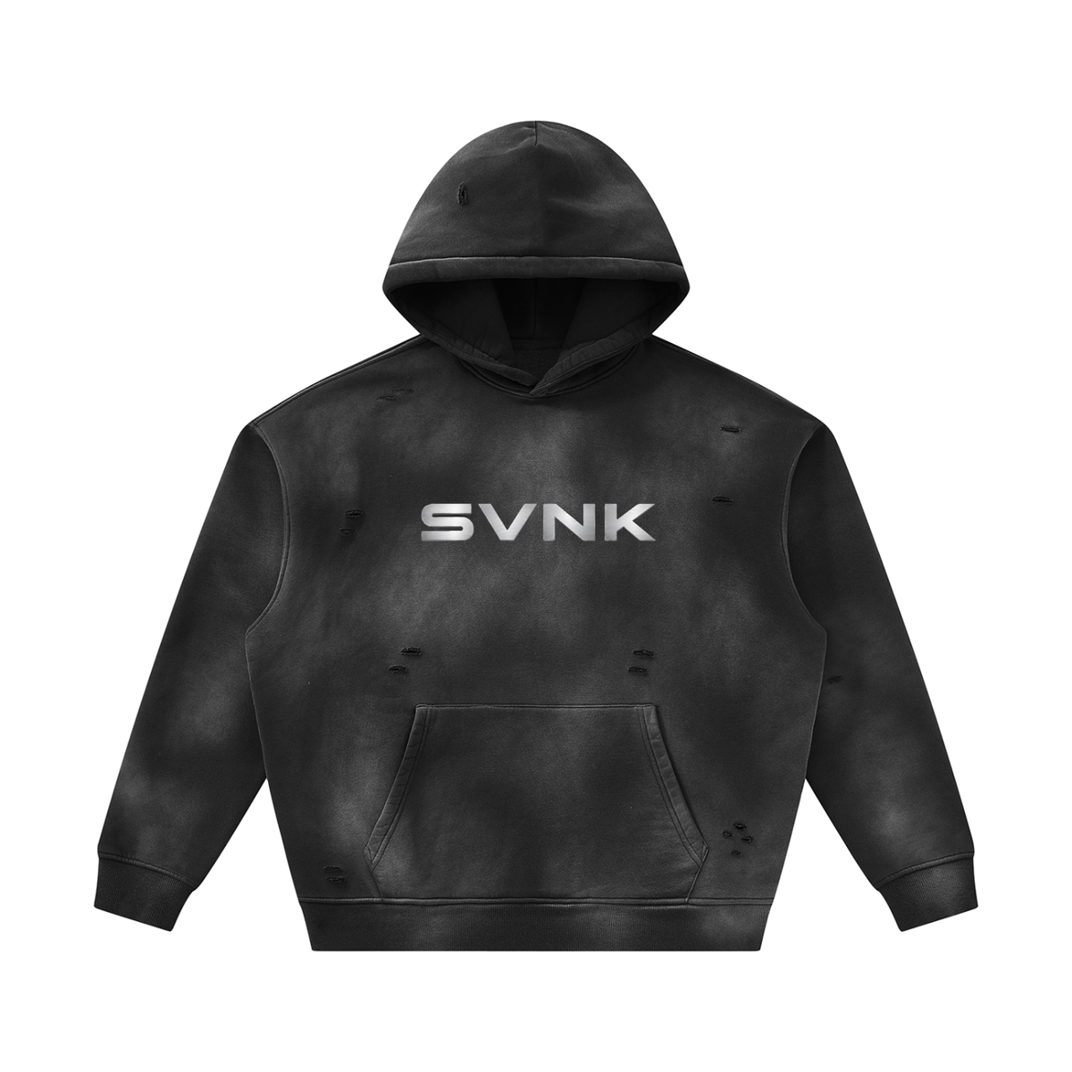 Unisex Sunfade Frayed Fleece Hoodie