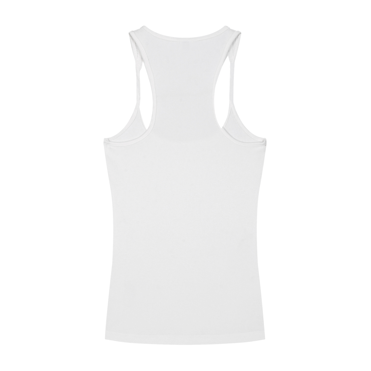 Ribbed Racerback Tank Top Womens - Front print only