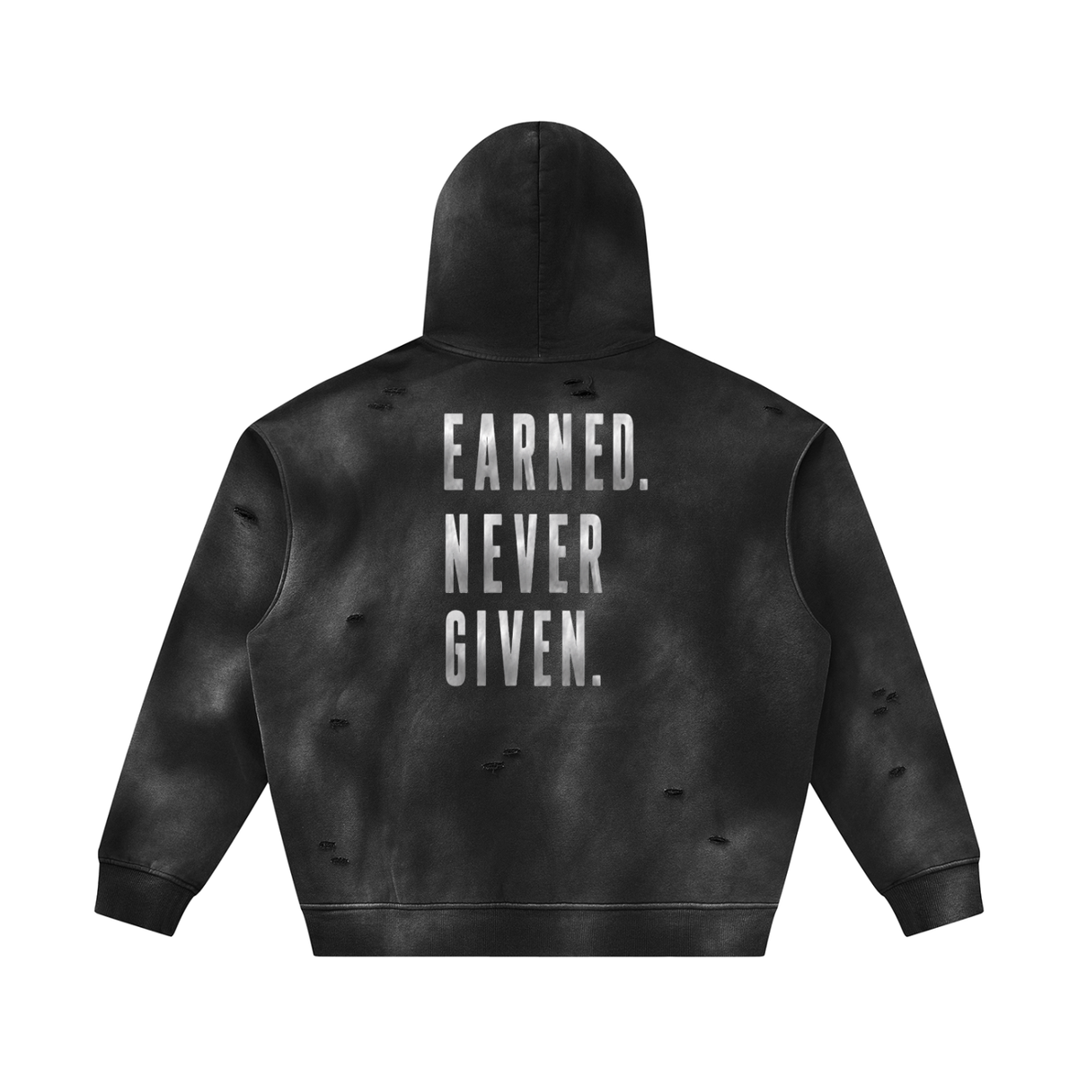 Unisex Sunfade Frayed Fleece Hoodie