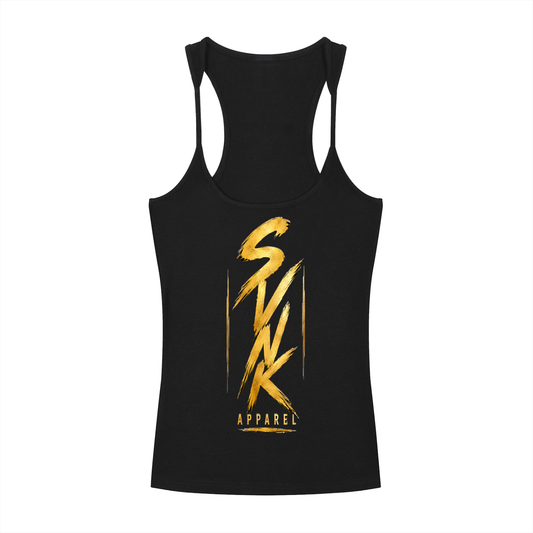 Ribbed Racerback Tank Top Womens - Front print only