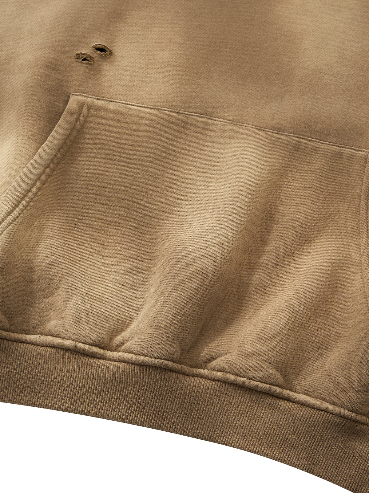 Unisex Sunfade Frayed Fleece Hoodie