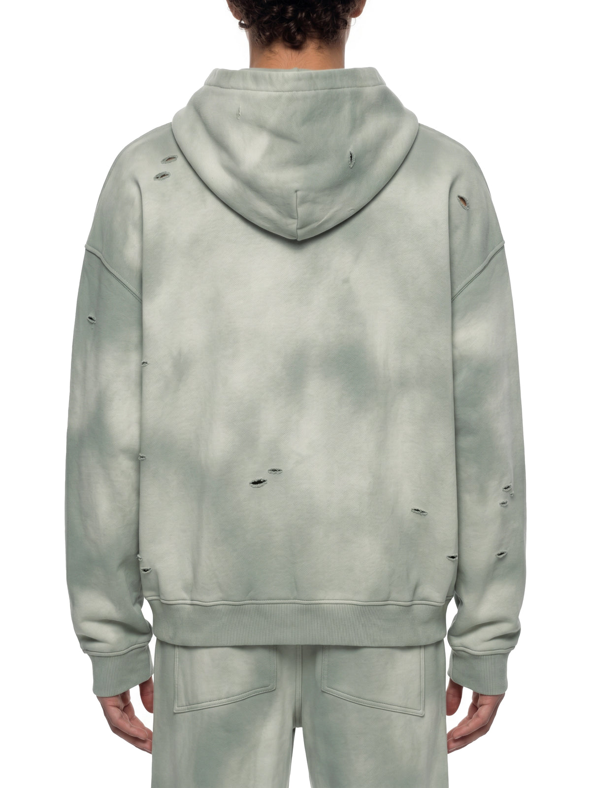 Unisex Sunfade Frayed Fleece Hoodie